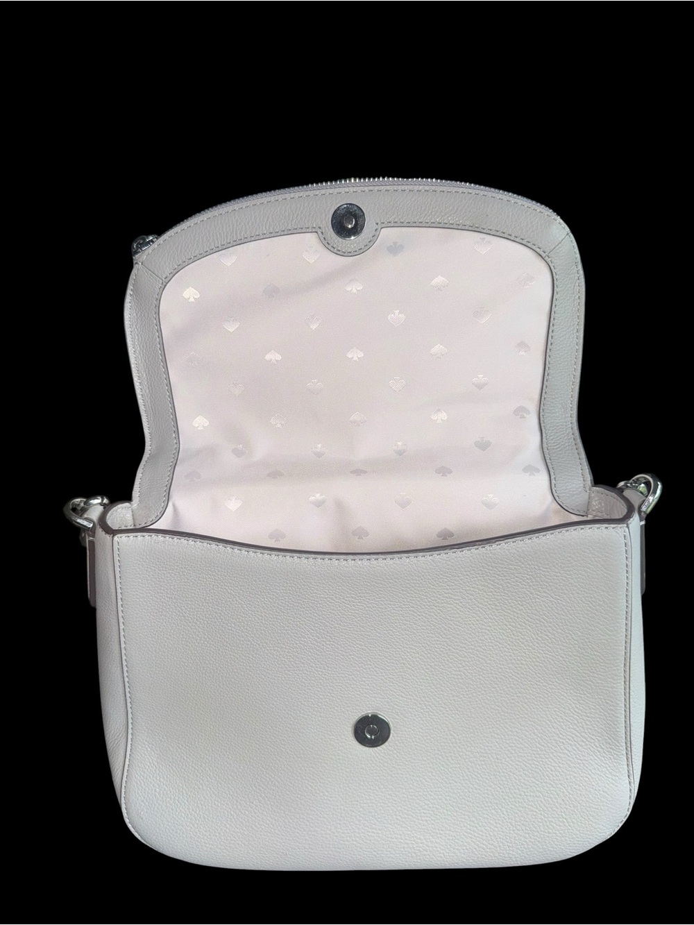 kate spade Soft Gray Pebbled Leather Shoulder Bag - Picture 3 of 12